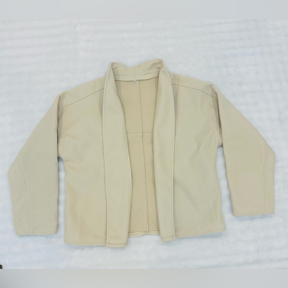 Cream Open Front Jacket - Picture 2 of 6